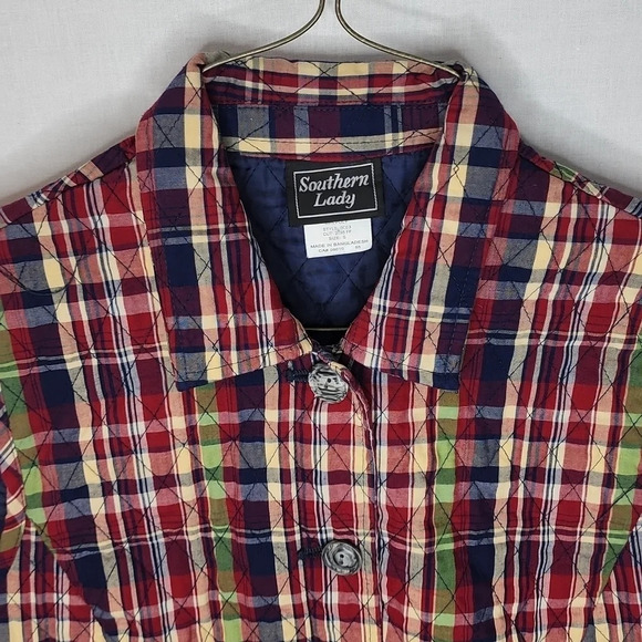 Southern Lady Quilted Vest Button Up Multi-Colored Size Small - Picture 2 of 13